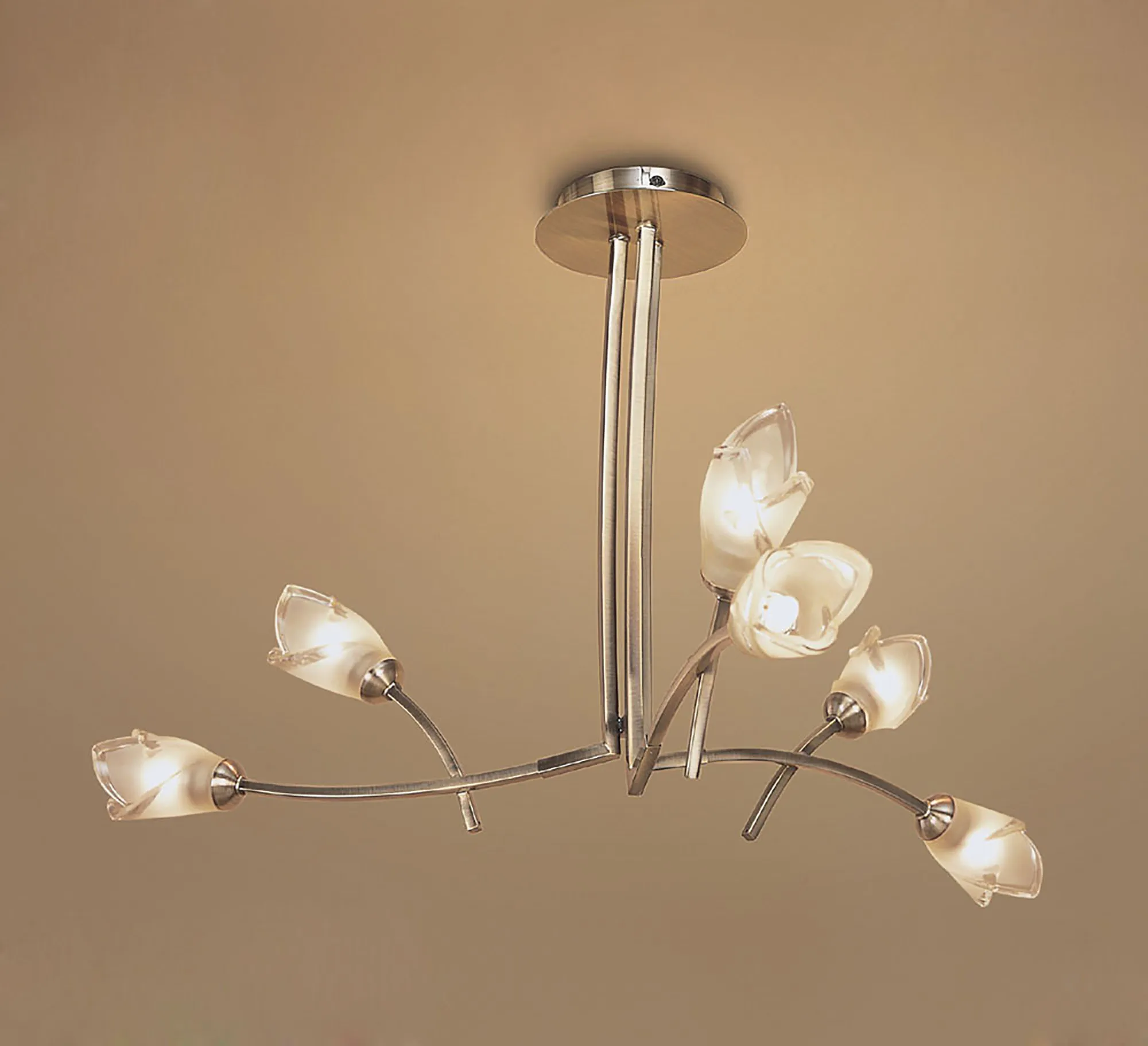 Pietra Antique Brass Ceiling Lights Mantra Multi Arm Fittings